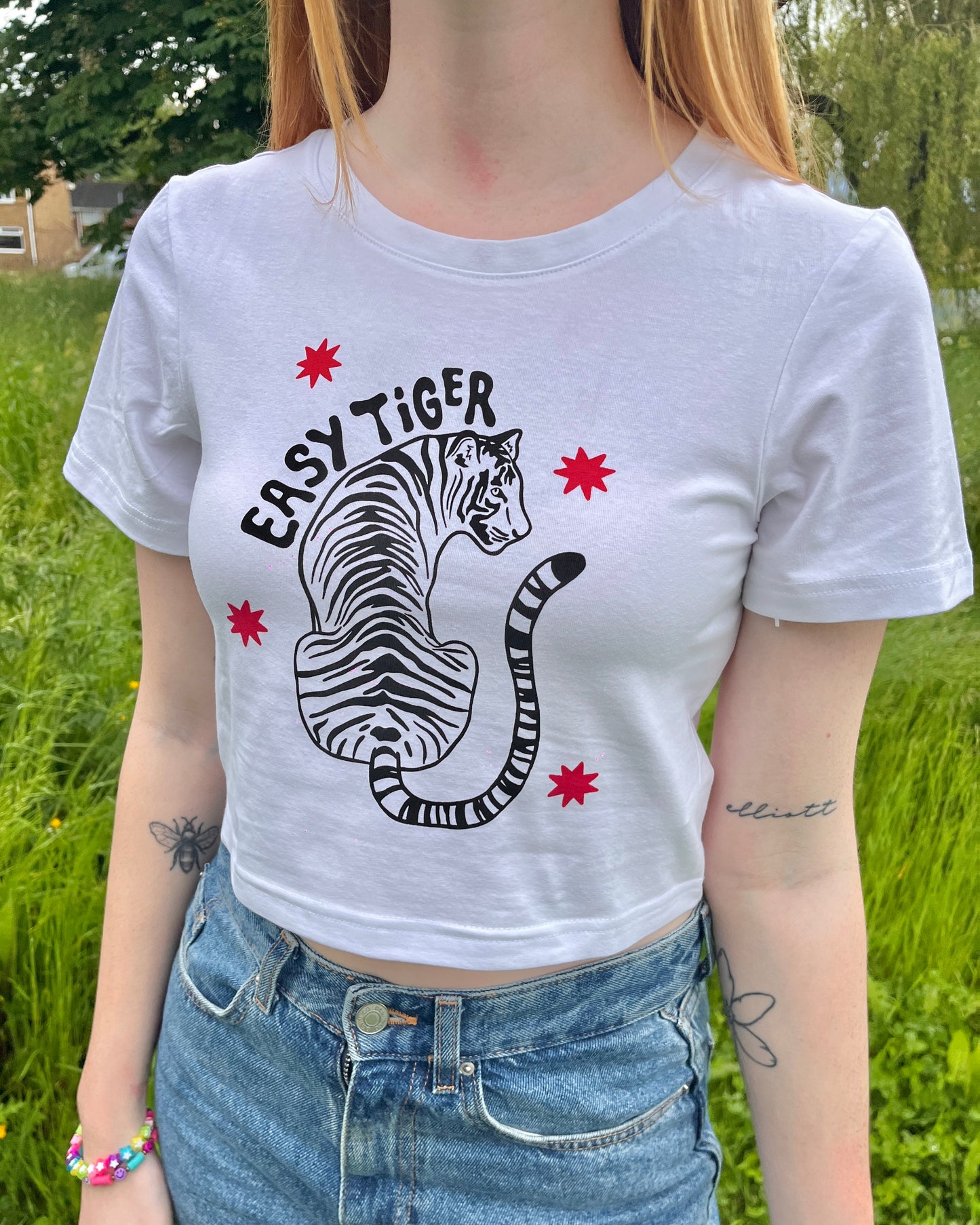 Easy Tiger White Baby Tee