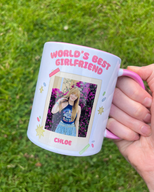 Custom Slogan Ceramic Mug in Pink