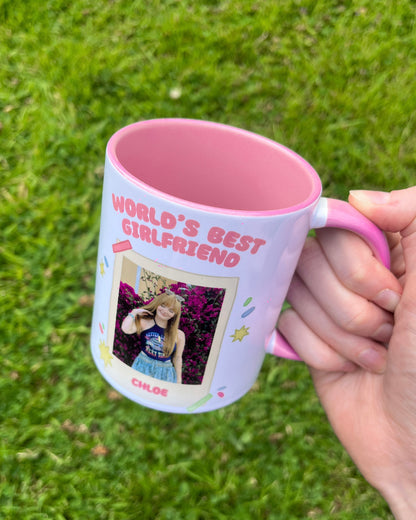 Custom Slogan Ceramic Mug in Pink