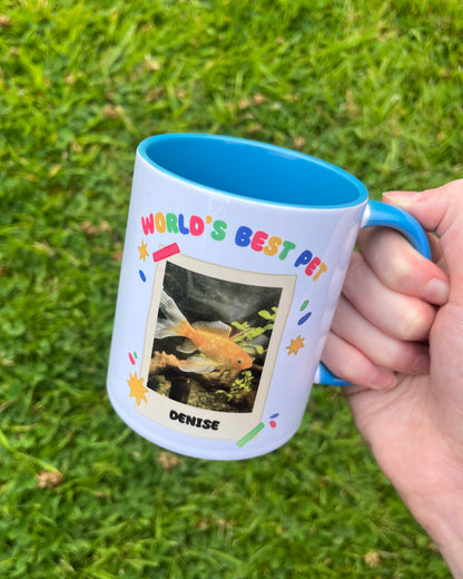 Custom Slogan Ceramic Mug in Blue