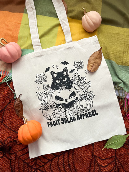 Pumpkin Cat Natural Tote Bag