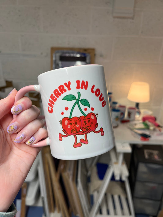 Cherry In Love Ceramic Mug