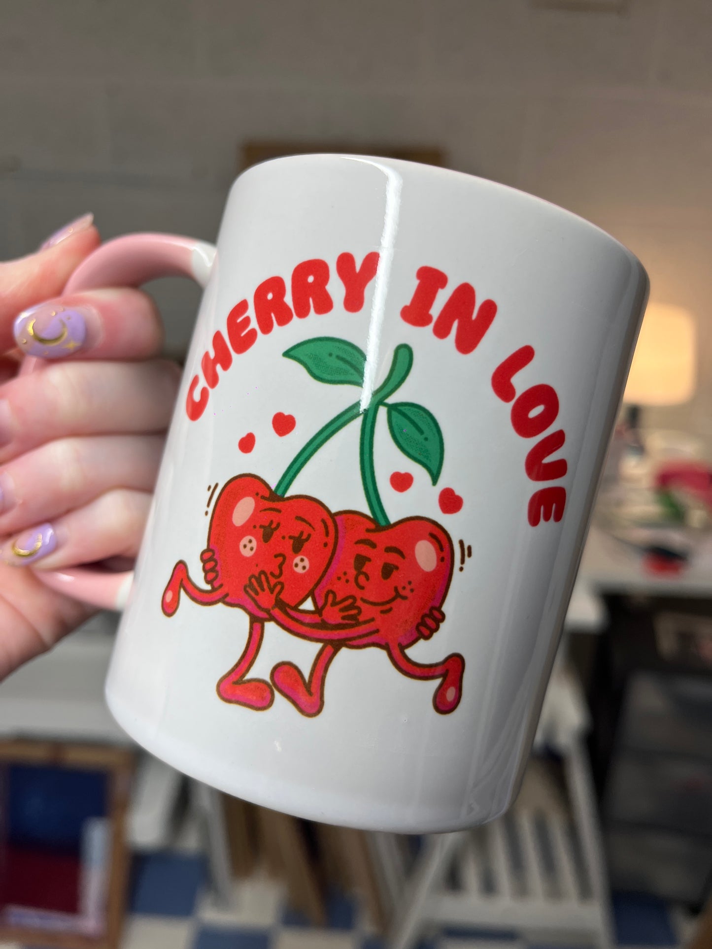 Cherry In Love Ceramic Mug