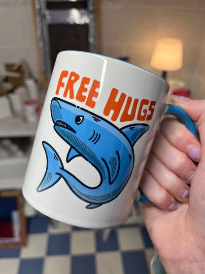 Free Hugs Shark Ceramic Mug