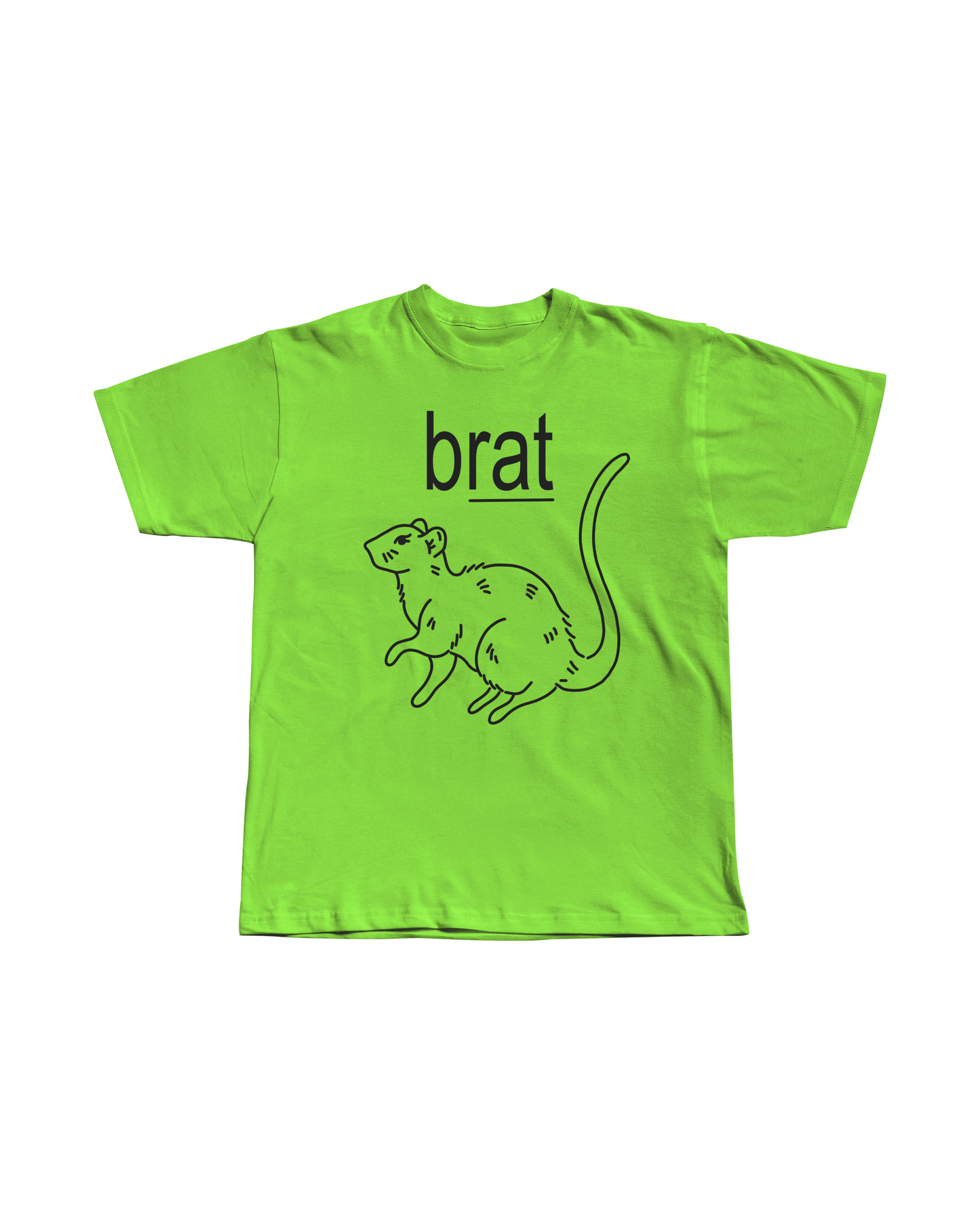 Unisex Lime Green BRAT Rat T-Shirt